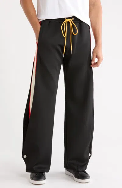 Diet Starts Monday Striped Snap Pants In Black