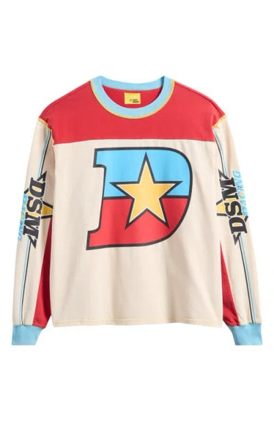 Diet Starts Monday Supercross Long Sleeve Cotton Graphic T-shirt In Multi