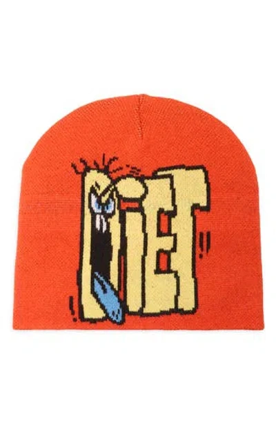 Diet Starts Monday Toon Beanie In Orange