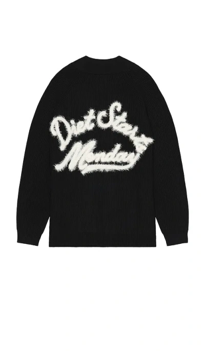 Diet Starts Monday Waffle Knit Pullover In 黑色、白色