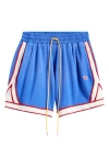 Diet Starts Monday Warm Up Tie Waist Shorts In Blue/cream