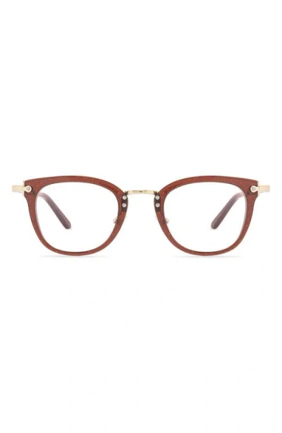 Diff 46mm Rue Cat Eye Optical Glasses In Festive Umbria/clear