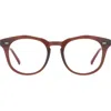 Diff 50mm Small Round Optical Glasses In Chestnut Crystal/clear