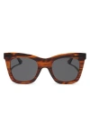 Diff 50mm Talia Square Sunglasses In Brown