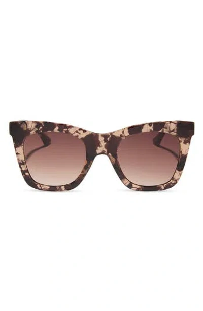 Diff 50mm Talia Square Sunglasses In Caramel Tortoise
