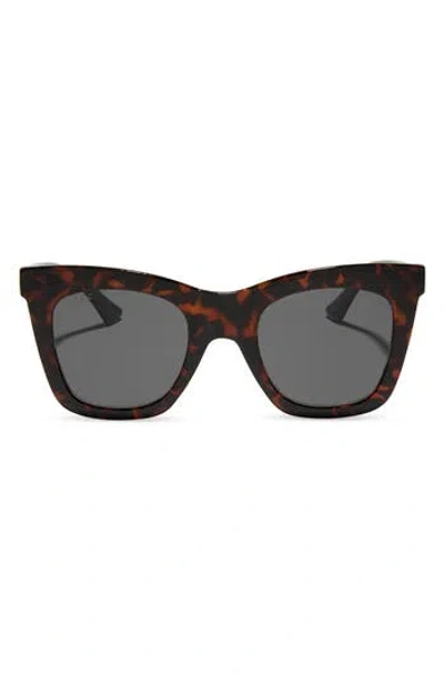 Diff 50mm Talia Square Sunglasses In Brown