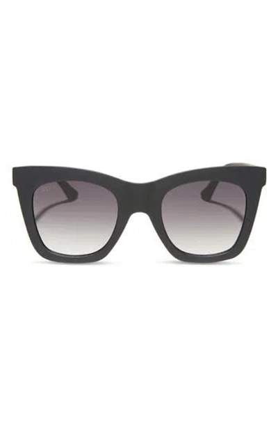 Diff 50mm Talia Square Sunglasses In Black