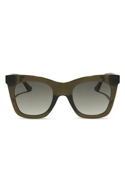 Diff 50mm Talia Square Sunglasses In Milky Olive