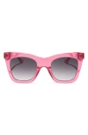 Diff 50mm Talia Square Sunglasses In Pink