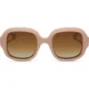Diff 52mm Gisele Polarized Round Sunglasses In Brown