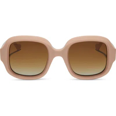 Diff 52mm Gisele Polarized Round Sunglasses