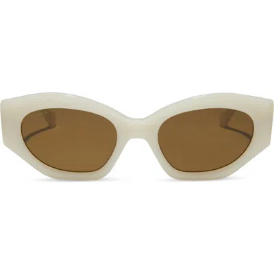 Diff 52mm Margot Faceted Oval Sunglasses