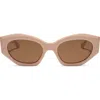 Diff 52mm Margot Faceted Oval Sunglasses