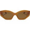 Diff 52mm Margot Faceted Oval Sunglasses In Brown