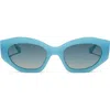 Diff 52mm Margot Faceted Oval Sunglasses In Gray