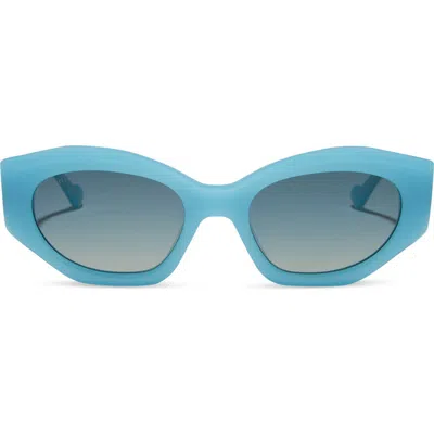 Diff 52mm Margot Faceted Oval Sunglasses In Gray