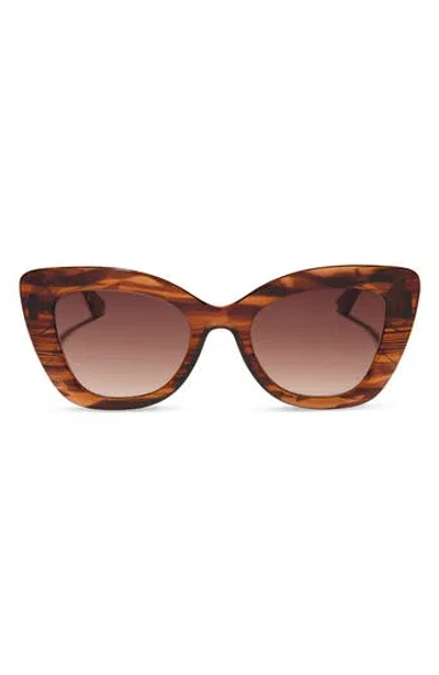 Diff 52mm Melody Sunglasses In Brown Gradient