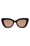 Diff 52mm Melody Sunglasses In Matte Black
