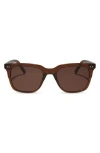 Diff 53mm Bobby Square Sunglasses In Cognac Crystal