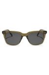 Diff 53mm Bobby Square Sunglasses In Milky Olive
