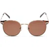 Diff 53mm Logan Round Sunglasses In Brown