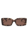 Diff 53mm Rectangle Sunglasses In Caramel Tort