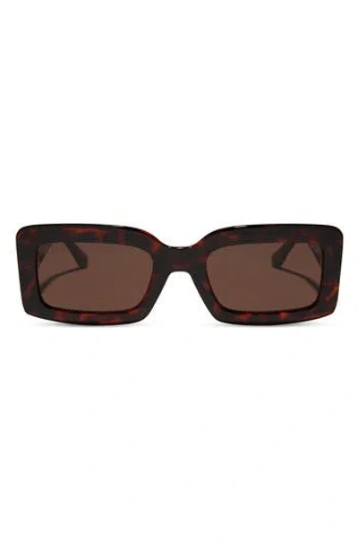 Diff 53mm Rectangle Sunglasses In Brown
