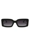 Diff 53mm Rectangle Sunglasses In Matte Black