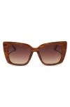 Diff 54mm Cat Eye Sunglasses In Brown