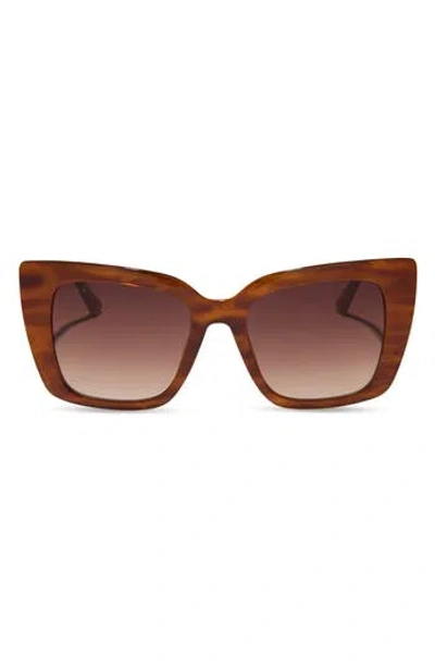 Diff 54mm Cat Eye Sunglasses In Brown
