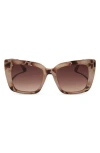 Diff 54mm Cat Eye Sunglasses In Cream Tortoise
