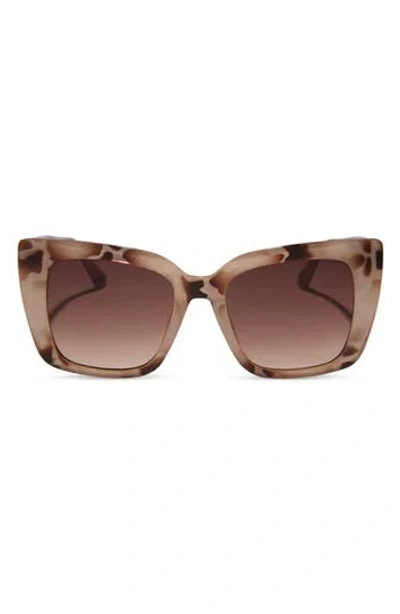 Diff 54mm Cat Eye Sunglasses In Cream Tortoise