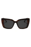 Diff 54mm Cat Eye Sunglasses In Dark Tortoise