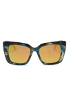 Diff 54mm Cat Eye Sunglasses In Glacial Tortoise