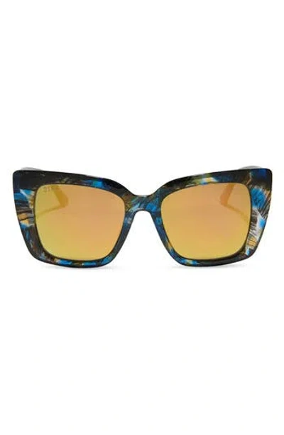 Diff 54mm Cat Eye Sunglasses In Glacial Tortoise