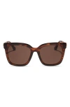 Diff 54mm Hailey Square Sunglasses In Brown