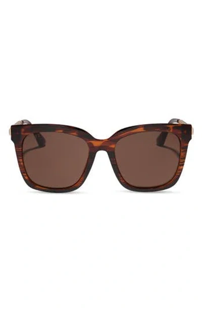 Diff 54mm Hailey Square Sunglasses In Brown
