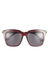 Diff 54mm Hailey Square Sunglasses In Burgundy Crystal