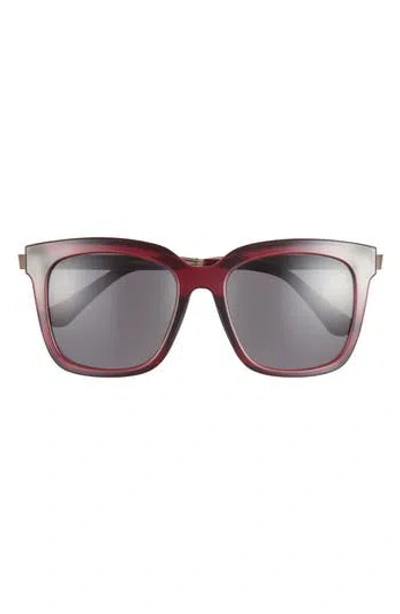 Diff 54mm Hailey Square Sunglasses In Burgundy Crystal