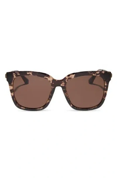 Diff 54mm Hailey Square Sunglasses In Caramel Tortoise