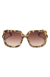 Diff 54mm Square Sunglasses In Brown