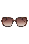 Diff 54mm Square Sunglasses In Brown
