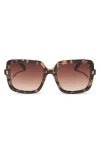 Diff 54mm Square Sunglasses In Brown