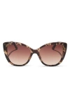 Diff 54mm Square Sunglasses In Caramel Tortoise