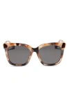 Diff 54mm Square Sunglasses In Cream Tortoise