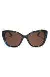 Diff 54mm Square Sunglasses In Glacial Tortoise