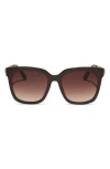 Diff Ariana Ii 54mm Gradient Square Sunglasses In Truffle/brown Gradient
