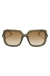 Diff 54mm Square Sunglasses In Green