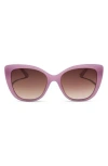 Diff 54mm Square Sunglasses In Milky Pink