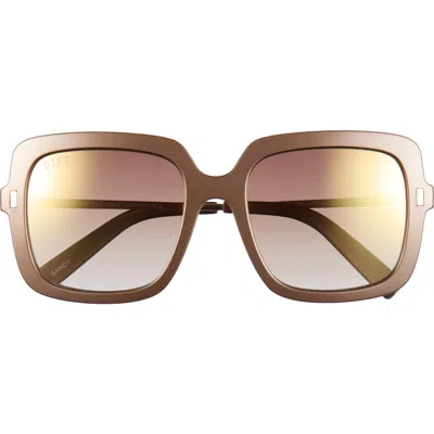 Diff 54mm Square Sunglasses In Pearled Umber Brown Gradient